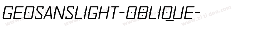 GeosansLight-Oblique字体转换