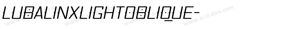 LubalinXLightOblique字体转换