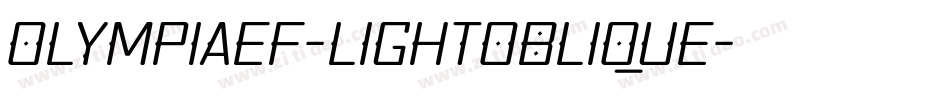 OlympiaEF-LightOblique字体转换