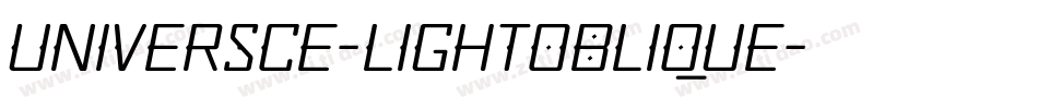 UniversCE-LightOblique字体转换