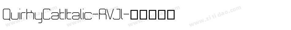 QuirkyCatItalic-RVJl字体转换