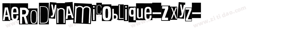 AerodynamicOblique-ZXyz字体转换