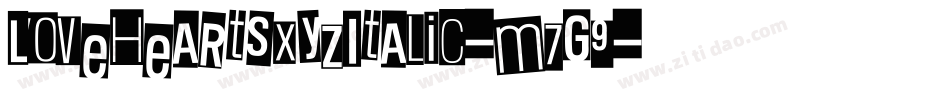LoveheartsXyzItalic-m7G9字体转换