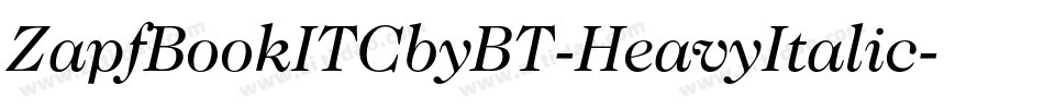 ZapfBookITCbyBT-HeavyItalic字体转换