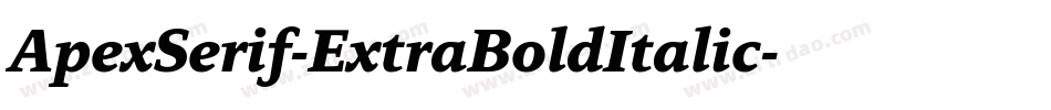ApexSerif-ExtraBoldItalic字体转换
