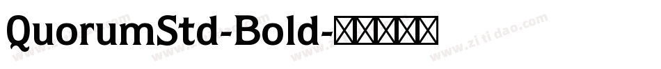 QuorumStd-Bold字体转换