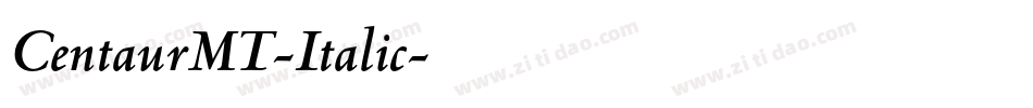 CentaurMT-Italic字体转换