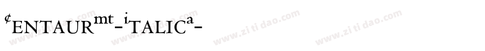 CentaurMT-ItalicA字体转换