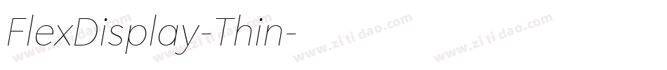 FlexDisplay-Thin字体转换