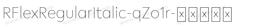 RFlexRegularItalic-qZo1r字体转换