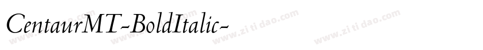 CentaurMT-BoldItalic字体转换