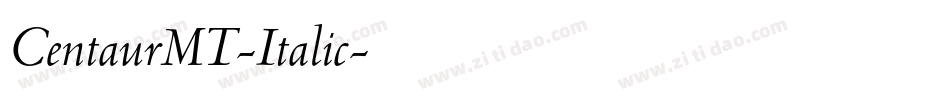 CentaurMT-Italic字体转换