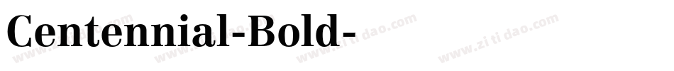 Centennial-Bold字体转换