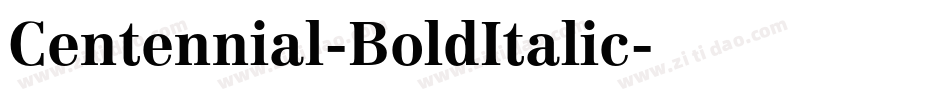 Centennial-BoldItalic字体转换