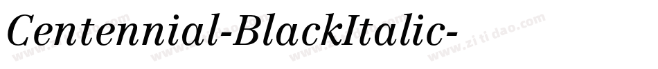 Centennial-BlackItalic字体转换