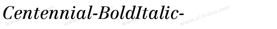 Centennial-BoldItalic字体转换