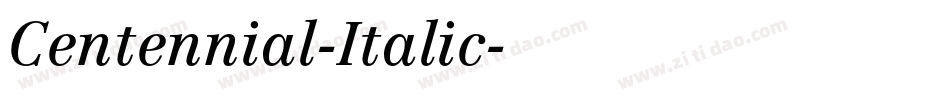 Centennial-Italic字体转换
