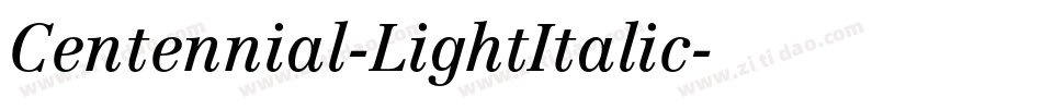 Centennial-LightItalic字体转换