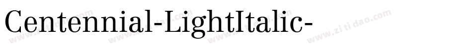 Centennial-LightItalic字体转换