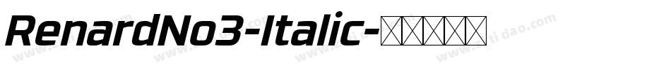 RenardNo3-Italic字体转换