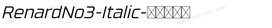 RenardNo3-Italic字体转换
