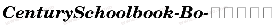 CenturySchoolbook-Bo字体转换
