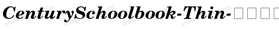 CenturySchoolbook-Thin字体转换
