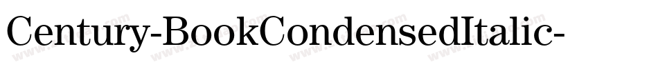Century-BookCondensedItalic字体转换