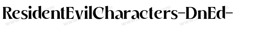 ResidentEvilCharacters-DnEd字体转换
