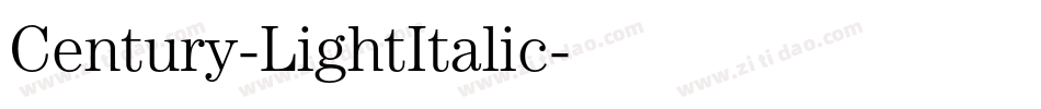 Century-LightItalic字体转换