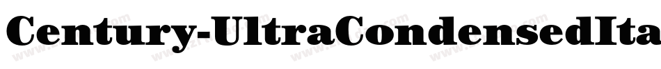 Century-UltraCondensedItalic字体转换