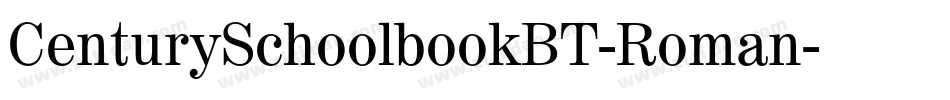 CenturySchoolbookBT-Roman字体转换