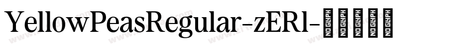 YellowPeasRegular-zERl字体转换