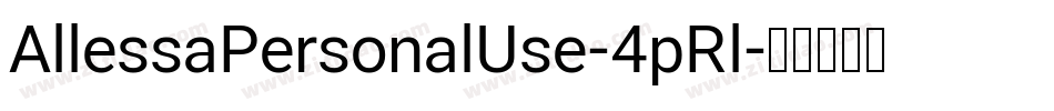 AllessaPersonalUse-4pRl字体转换