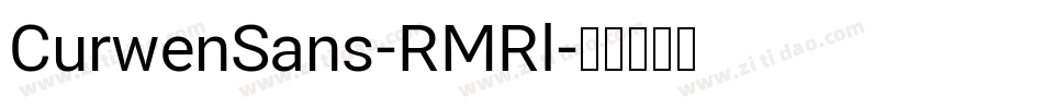 CurwenSans-RMRl字体转换