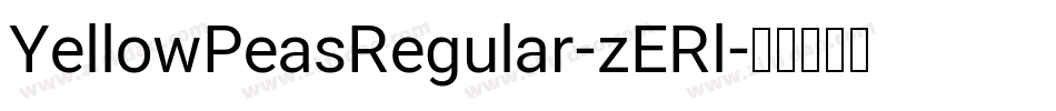 YellowPeasRegular-zERl字体转换