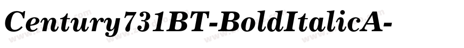 Century731BT-BoldItalicA字体转换