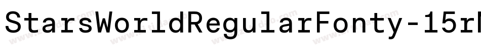 StarsWorldRegularFonty-15rM字体转换