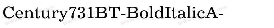 Century731BT-BoldItalicA字体转换