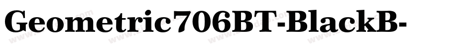 Geometric706BT-BlackB字体转换