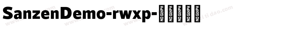 SanzenDemo-rwxp字体转换