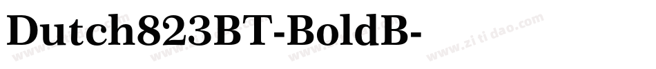 Dutch823BT-BoldB字体转换