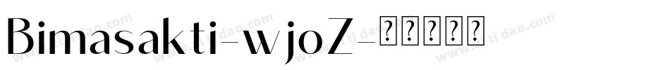 Bimasakti-wjoZ字体转换
