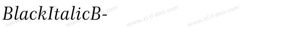 BlackItalicB字体转换