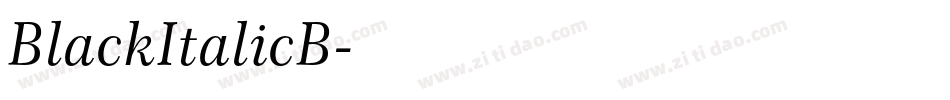 BlackItalicB字体转换