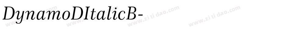 DynamoDItalicB字体转换