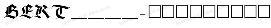 BERT____字体转换