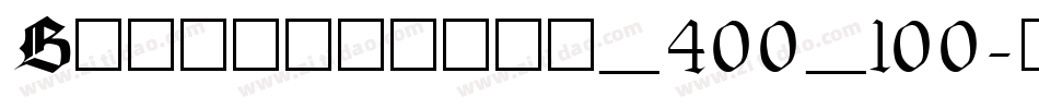 Bahnschrift_400_100字体转换