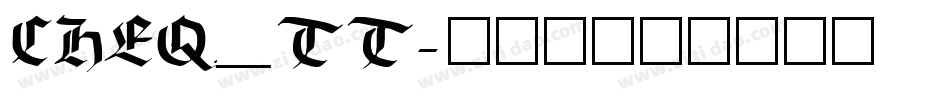 CHEQ_TT字体转换