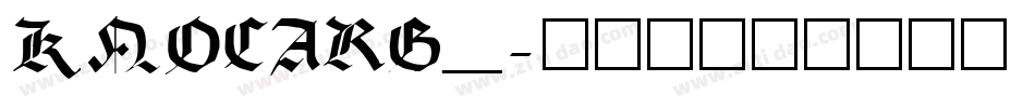 KNOCARG_字体转换